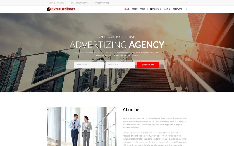 ExtraOrdinarz - Tema WordPress de Agência de Publicidade