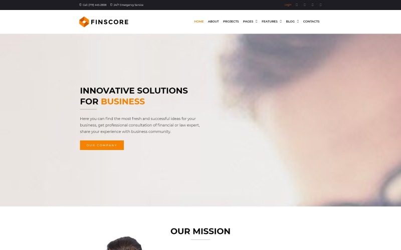 Finscore-响应式WordPress主题咨询