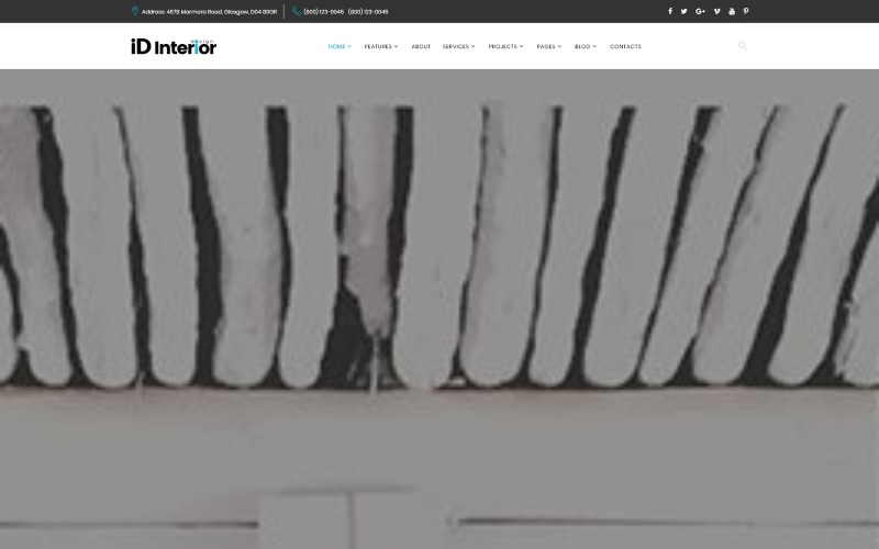 iD Interior - Modello di sito web HTML5 di Interior Design