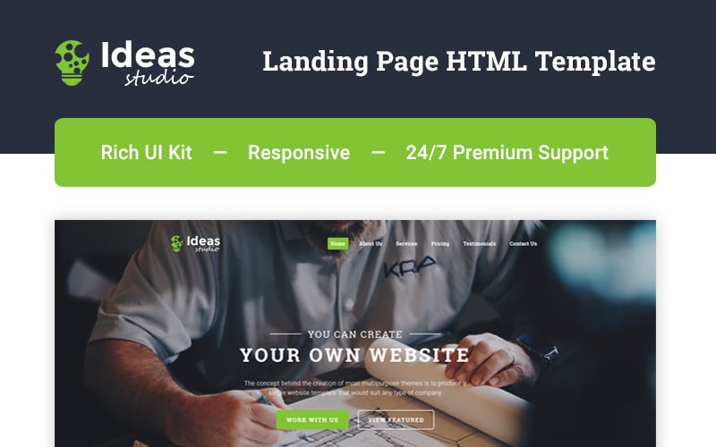 Ideas Studio - Design Studio HTML5 Landing Page Template