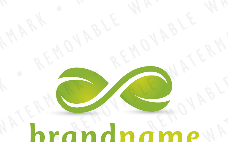 Infinity Leaves Logo Template