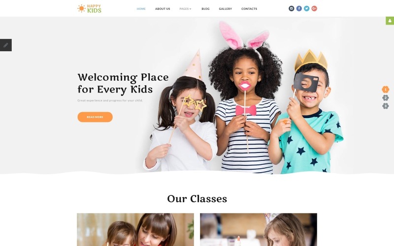 快乐的孩子-儿童中心Joomla模板