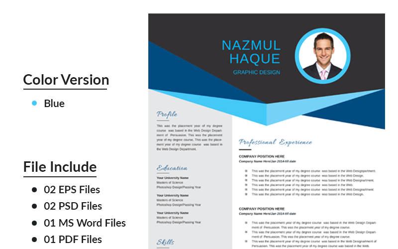 Modèle de CV Nazmul Haque