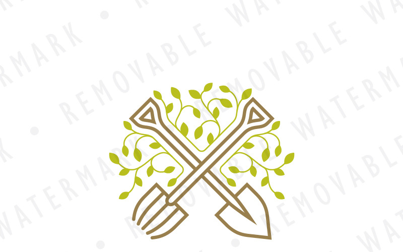 Nachhaltige Garten-Logo-Vorlage