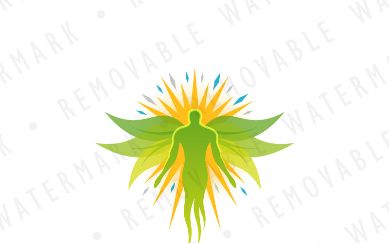 Download Шаблон логотипа "Natural Ascension Logo Template" / Natural Ascension Logo Template - Шаблон логотипа на тему графика energy leaf natural spa body hope purity angel harmony soul astral ascension fitness balance meditation yoga logo design template spirit