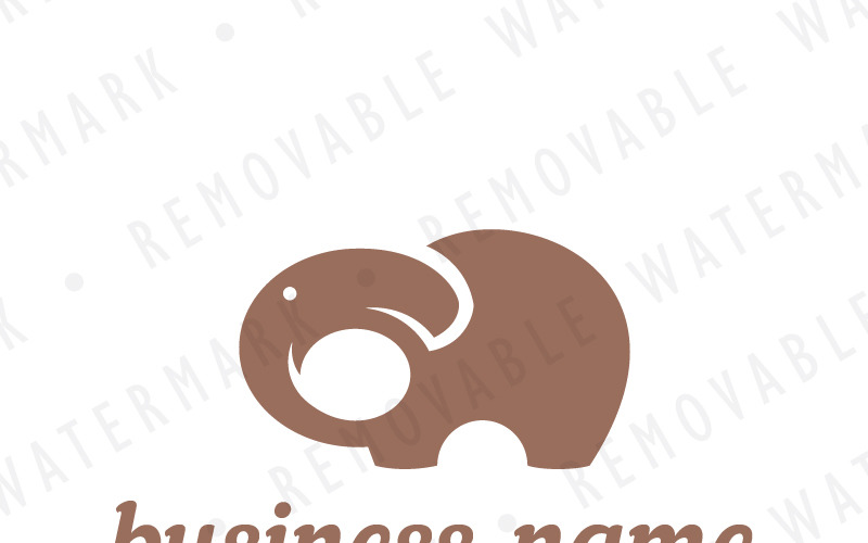 Plantilla de logotipo de elefante social