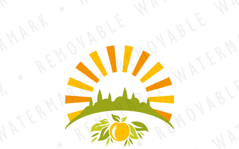 Шаблон логотипа Солнечный сад