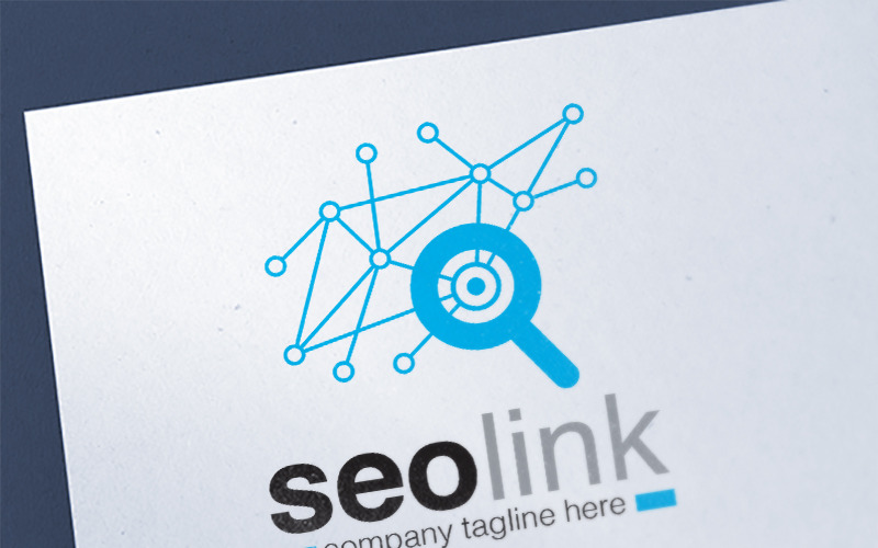 SEO Agencja optymalizacji wyszukiwarek lub szablon Logo projektu okularów firmy