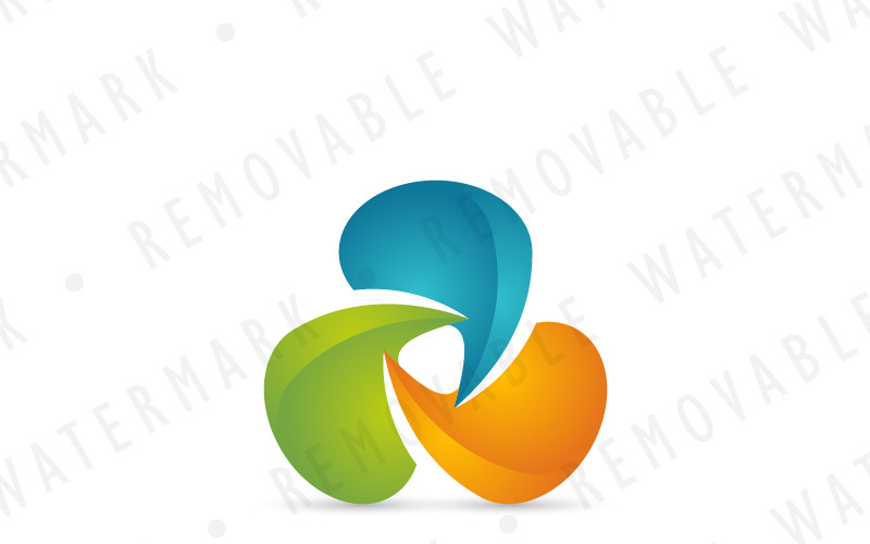 Download Шаблон логотипа "Social Speech Logo Template" / Social Speech Logo Template - Шаблон логотипа на тему графика community forum social energy chat speak bubble talk collaboration cooperation knot vortex propeller synergy power connection share logo design template