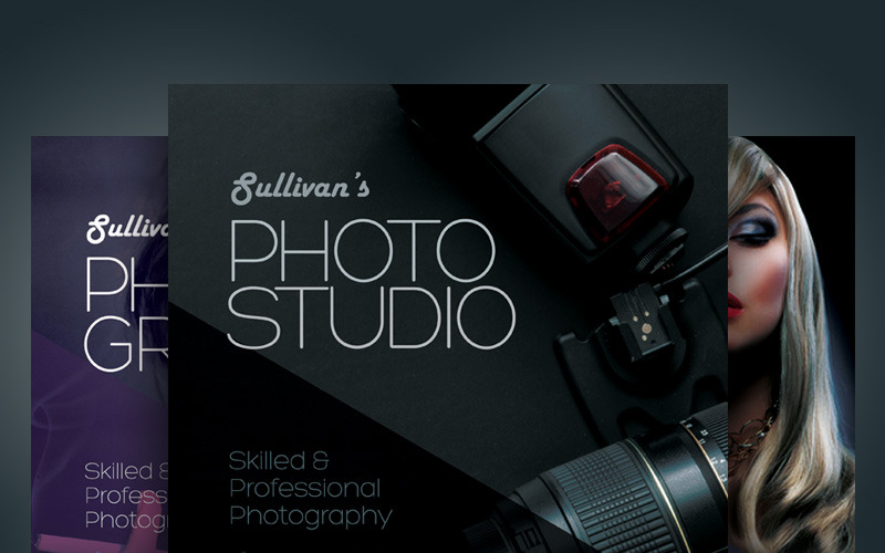 Szablon PSD ulotki fotograficznej