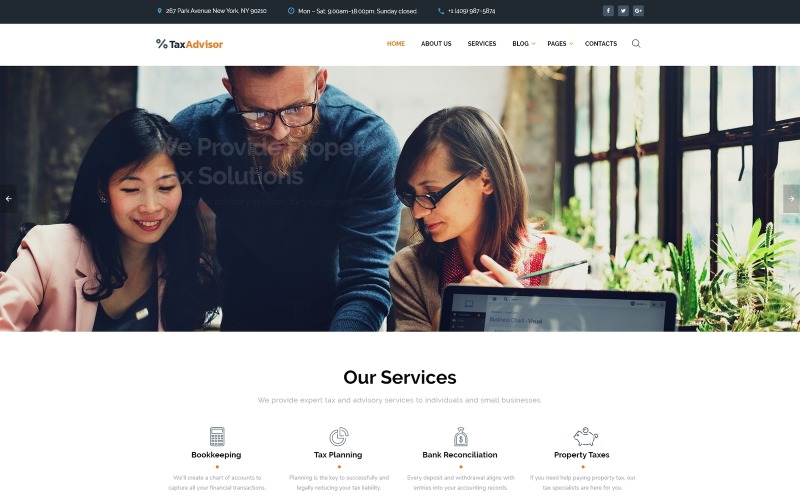 TaxAdvisor - Šablona webových stránek finančního poradce
