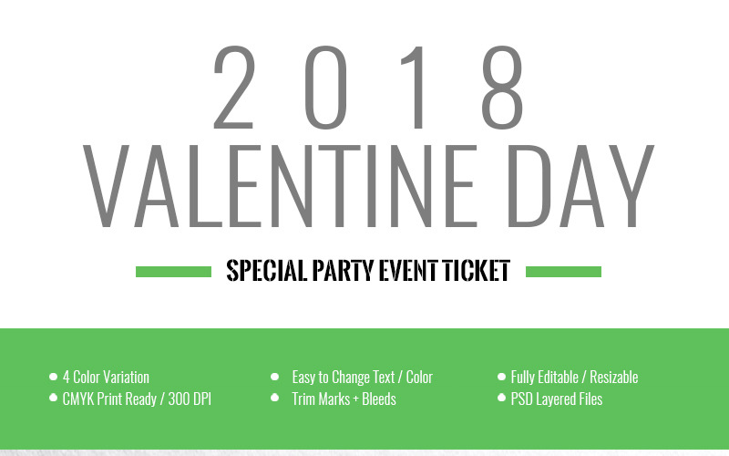 Download Фирменный стиль "Valentines Day Event Special Party Event Ticket 2018" / Valentines Day Event Special Party Event Ticket 2018 - Фирменный стиль на тему графика valentine party day 2018 event ticket vip pass gate venue template multipurpose lottery counter creative psd tickets modern elegant retro