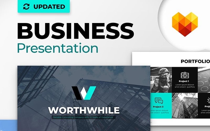 WorthWhile Consulting PPT Design PowerPoint template