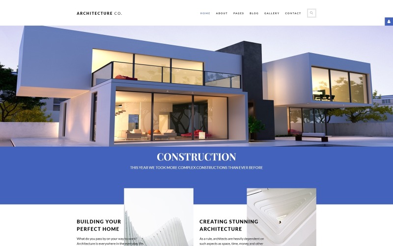 Architecture Co. - Modello Joomla creativo multipagina di costruzione