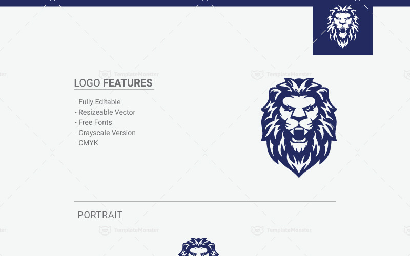 Download Шаблон логотипа "Brave Logo Template" / Brave Logo Template - Шаблон логотипа на тему графика animal business colorful consultant corporate digital finances financial firm funds investing investment king kingdom lion head logo majestic marketing media