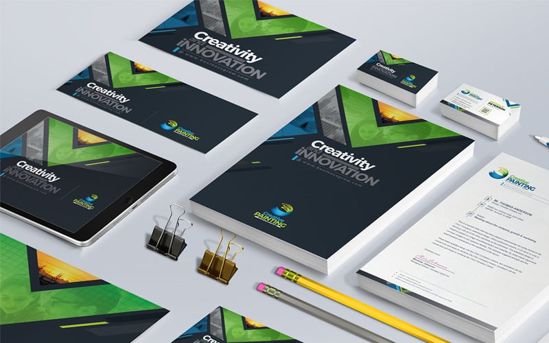 Download Бандл шаблонов для брендинга бизнеса / Business Mega Branding Stationery Identity Template - Фирменный стиль на тему графика branding identity bundle stationery big pack package stationary template corporate creative business mega company multipurpose kit photoshop indesign illustrator psd