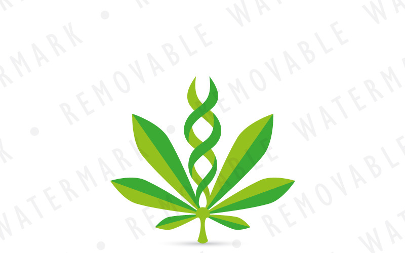 Download Шаблон логотипа "Cannabis Genetics Logo Template" / Cannabis Genetics Logo Template - Шаблон логотипа на тему графика leaf medical organic dna genetics helix cure healing marijuana cannabis weed hemp lab research health logo design template pharmacy farm