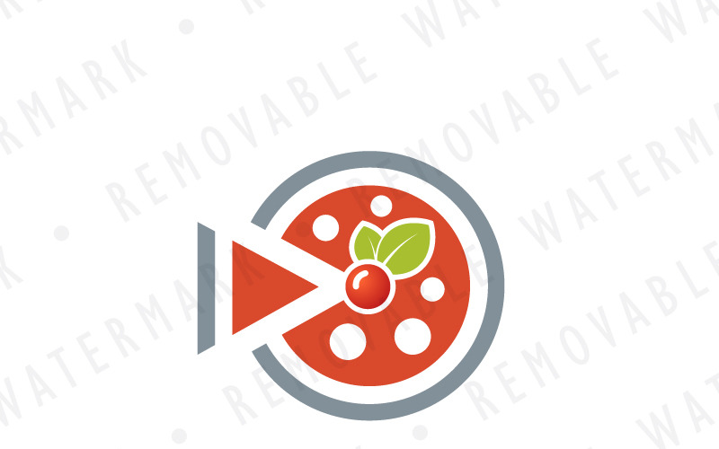 Download Шаблон логотипа "Cherry Pie Media Logo Template" / Cherry Pie Media Logo Template - Шаблон логотипа на тему графика media film food fruit cherry sweet cake play piece easy movie pie reel accessibility organic video restaurant logo design template