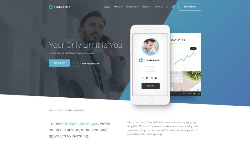 Diginamic - Digitális vállalat WordPress téma