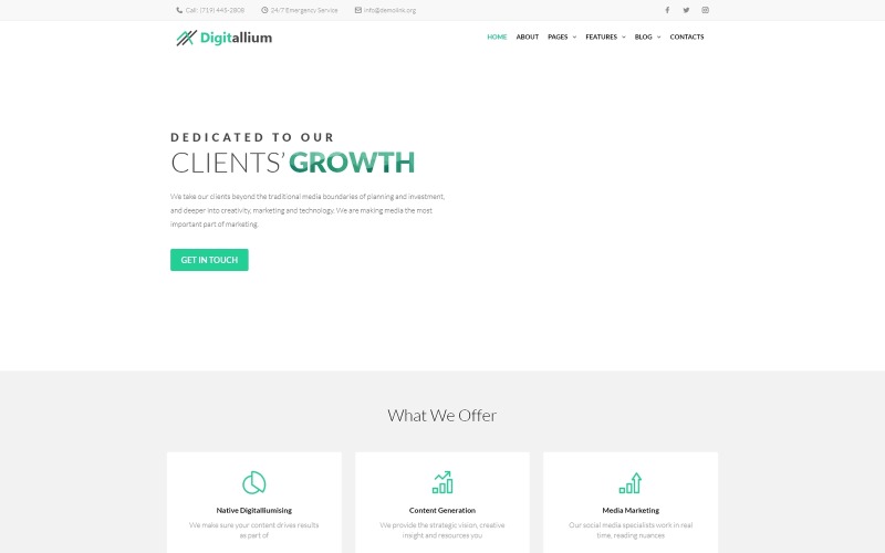 маркетинговое агентство wordpress elementor theme
