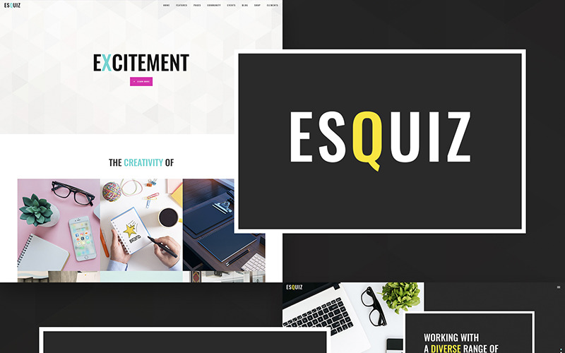 Esquiz - Motyw WordPress dla Design Studio