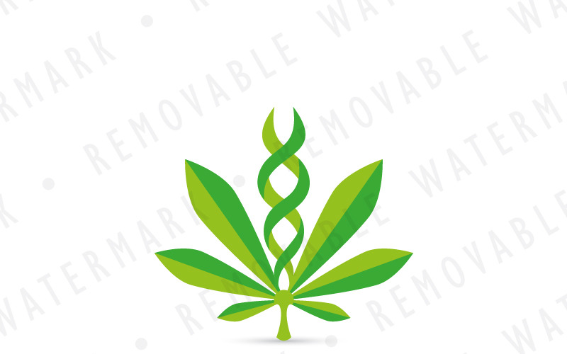 Konopí Genetika Logo šablona