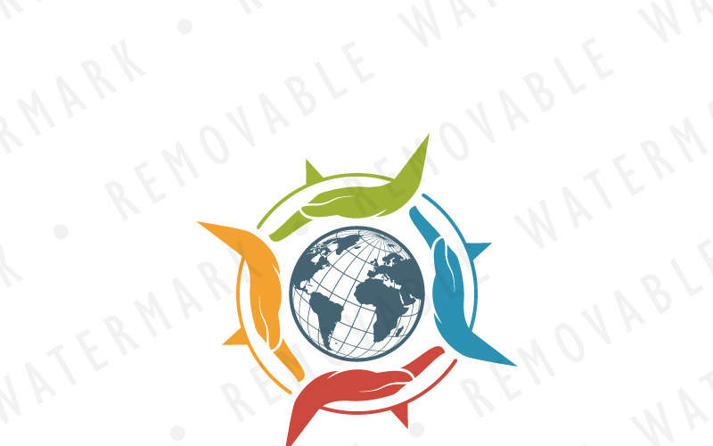 Modèle de logo Compass of Worldwide Care