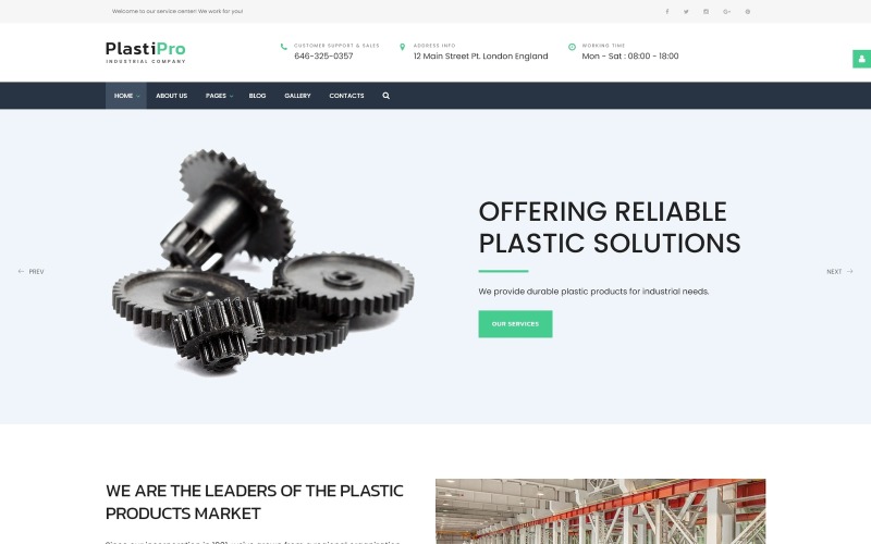 PlastiPro - Plantilla Joomla Responsive Industrial