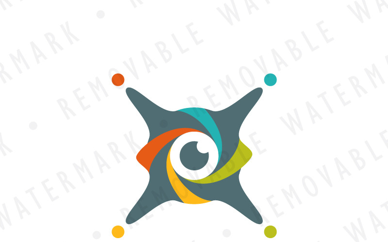 Download Шаблон логотипа "X Drone Eye Logo Template" / X Drone Eye Logo Template - Шаблон логотипа на тему графика photography eye letter x cross camera abstract cyber spy survey aerial sentinel drone shutter media data technology logo design template