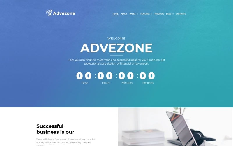 Advezone - Pénzügyi tanácsadó WordPress téma