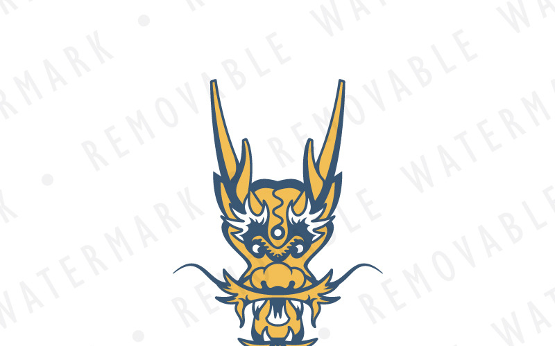 Download Шаблон логотипа "Chinese Dragon Logo Template" / Chinese Dragon Logo Template - Шаблон логотипа на тему графика energy success power japanese strength demon yin yang balance ancient dragon oriental chinese kirin harmony logo design template art eastern