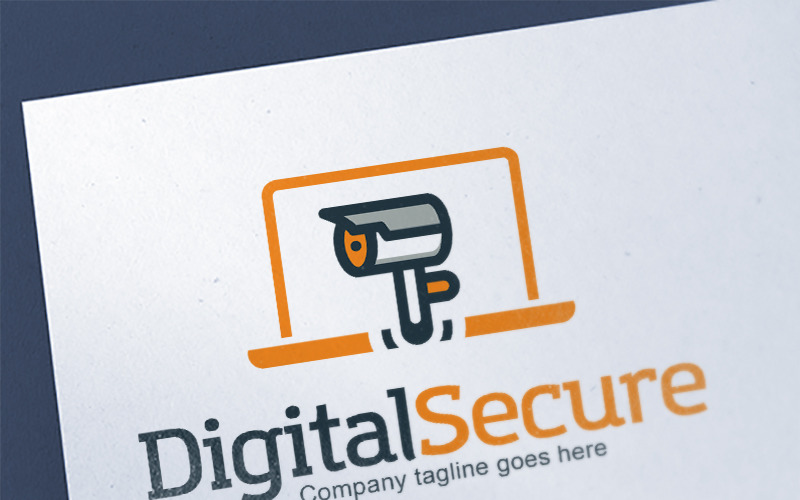 Dijital Güvenlik | Güvenlik Kamerası | Web Kamerası Logo Şablonu