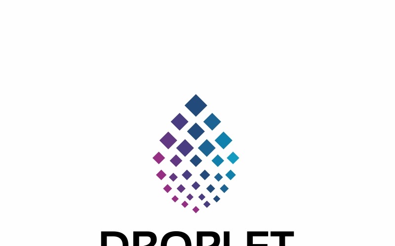 Download Шаблон логотипа "Droplet Logo Template" / Droplet Logo Template - Шаблон логотипа на тему графика care clean droplet eco environment fix maintenance pipe plumbing repair service solutions tab water