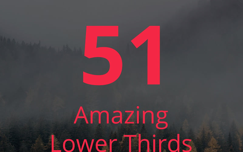 51 Amazing Lower Thirds After Effects Intro