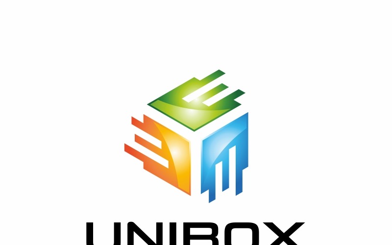 Plantilla de logotipo de Unibox