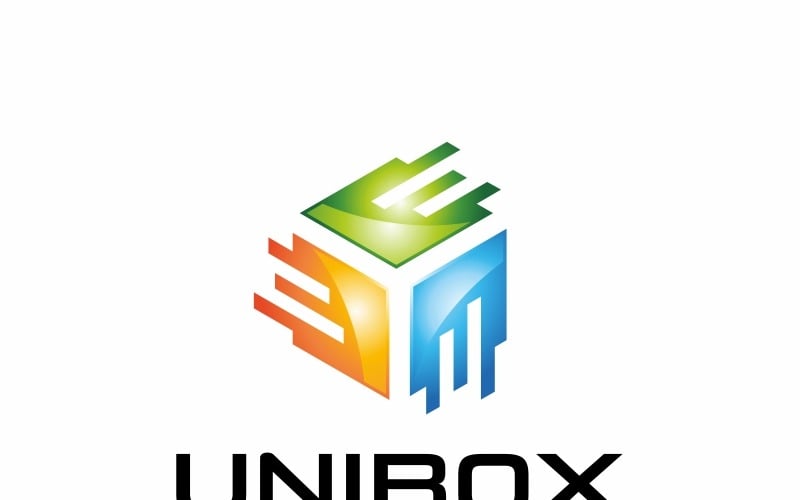 Шаблон логотипа Unibox