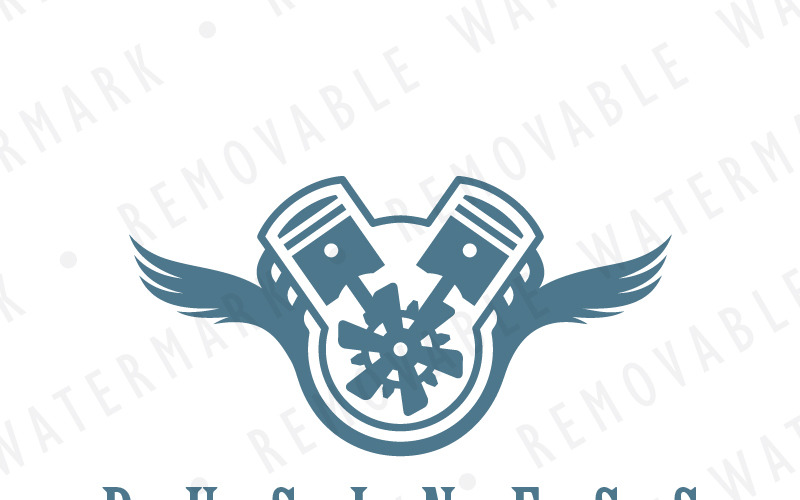 Szablon Logo skrzydlaty silnik