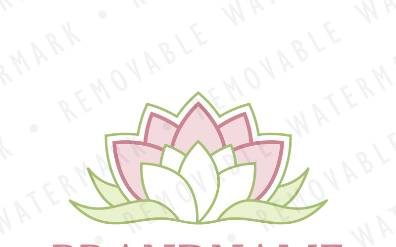 Szablon Logo Vintage Lotus Bloom