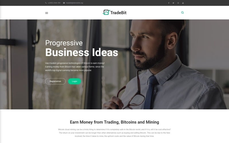 TradeBit - тема WordPress для торговли биткойнами