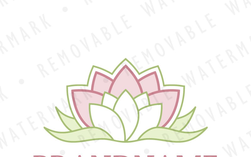 Vintage Lotus Bloom logó sablon