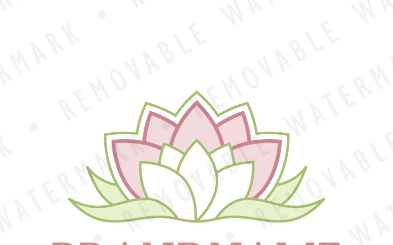 Download Шаблон логотипа "Vintage Lotus Bloom Logo Template" / Vintage Lotus Bloom Logo Template - Шаблон логотипа на тему графика lotus flower bloom harmony love purity balance beauty natural vintage blossom garden decoration floral spa yoga wedding logo design template