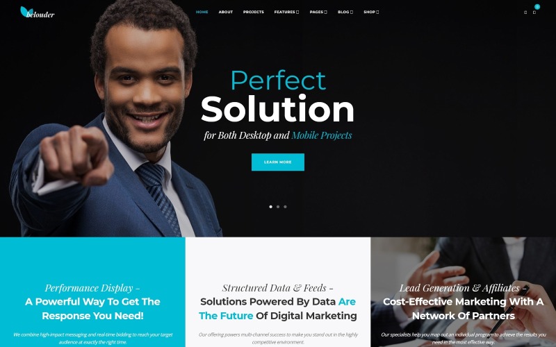 Belouder - Thème WordPress réactif aux entreprises et aux services