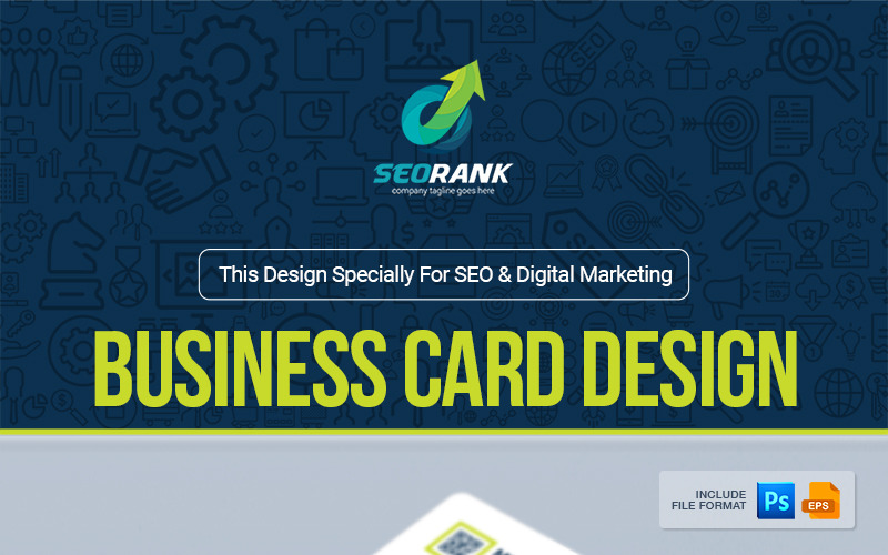 Download Фирменный стиль "Business Card for SEO Search Engine Optimization and Digital Marketing Agency / Company : Portrait and Landscape Layout" / Business Card for SEO Search Engine Optimization and Digital Marketing Agency / Company : Portrait and Landscape Layout - Фирменный стиль на тему графика seo marketing agency company search engine optimization business card template clean visiting bundle gold corporate creative modern minimal design best