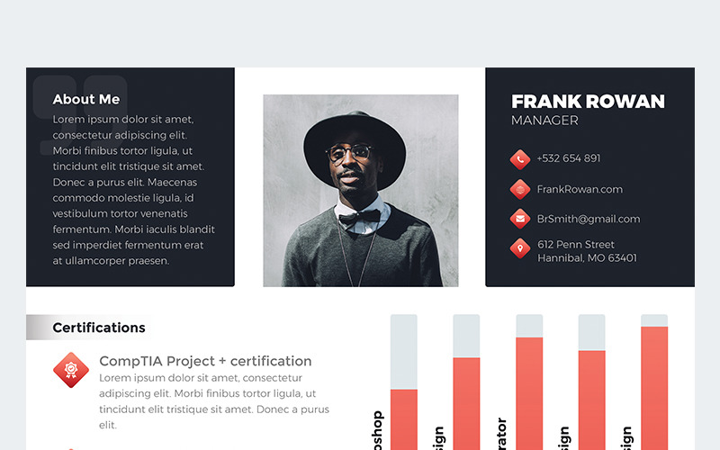 Frank Rowan - Szablon CV menedżera