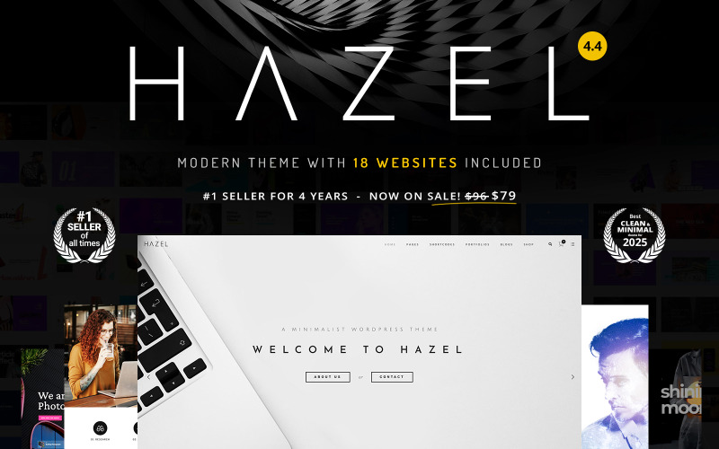 Hazel - Чиста мінімалістична багатоцільова тема WordPress