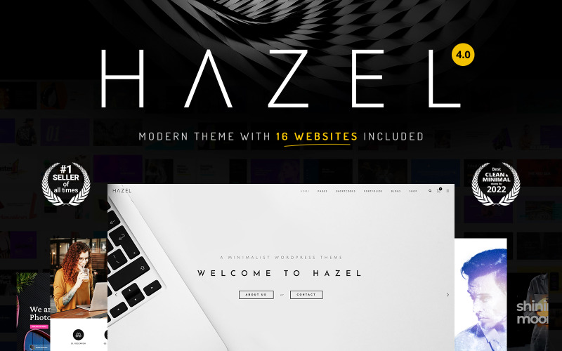 Hazel - Rent minimalistiskt mångsidigt WordPress-tema