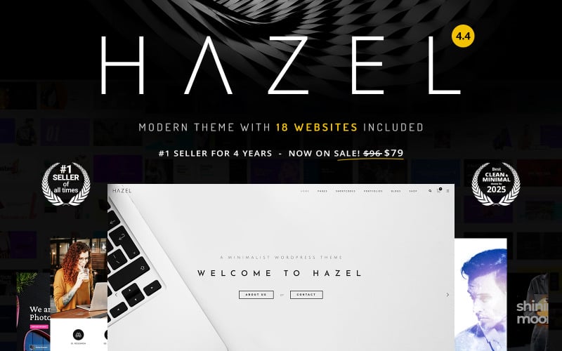 Hazel - Tema WordPress multiuso pulito e minimalista