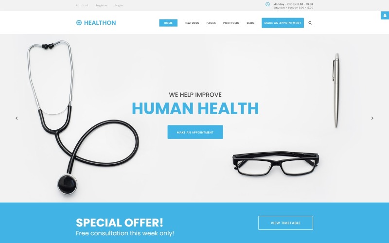 Healthon - szablon Joomla do czyszczenia szpitali