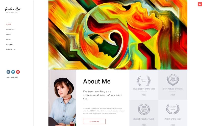 Jaden Art - Joomla-mall för konstportfölj