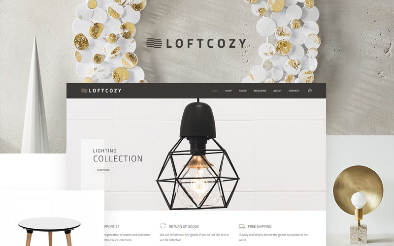 Loftcosy - тема інтер'єру та декору для електронної комерції WooCommerce